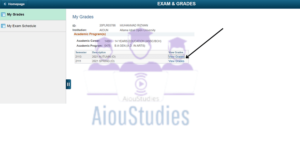 AIOU Result BA - Bachelor's Degree Examination Outcome